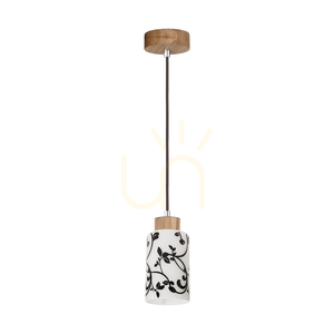 Bosco taklampa, 1xE27, Max. 60 W, oljad ek/antracit, flätad sladd/vit-svart, glasskärm Ø 10 cm small 0