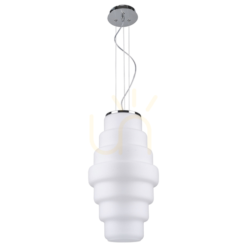 Kontrollera Britt taklampa, 1xE27, Max. 60 W, krommetall/vit glasskärm, Ø 30 cm