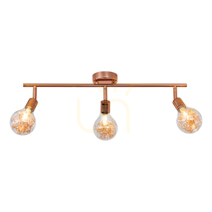 Taklampa, 3xG9-glödlampor, max. 28 W, kopparfärgad metall/transparent glasskärm, 58,5 cm small 1