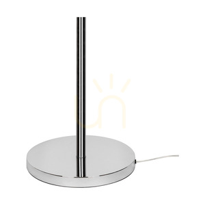 Cadre golvlampa, 1xE27, Max. 40 W, krommetall / genomskinlig PVC-sladd / grå lampskärm, 56 cm small 1