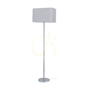 Cadre golvlampa, 1xE27, Max. 40 W, krommetall / genomskinlig PVC-sladd / grå lampskärm, 56 cm small 0