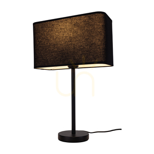 Cadre bordslampa, 1xE27, Max. 25 W, svart metall/svart PVC-sladd/svart lampskärm, 30 cm small 1