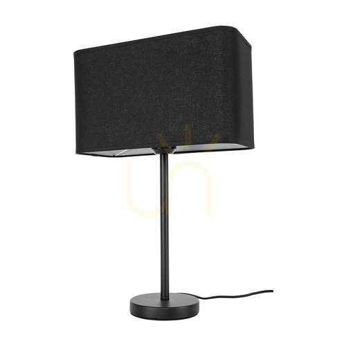 Kontrollera Cadre bordslampa, 1xE27, Max. 25 W, svart metall/svart PVC-sladd/svart lampskärm, 30 cm