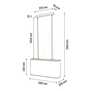 Cadre taklampa, 2xE27, Max. 40 W, krommetall / genomskinlig PVC-sladd / vit lampskärm, 56 cm small 5