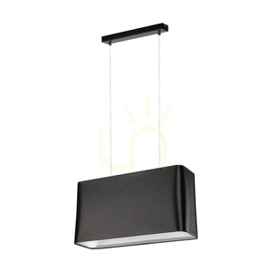 Cadre taklampa, 2xE27, Max. 40 W, svart metall/genomskinlig PVC-sladd/svart lampskärm, 56 cm small 0