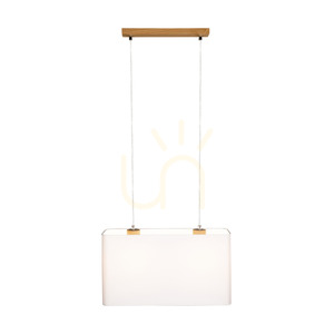 Cadre taklampa 2xE27 Max. 40 W oljad ek/genomskinlig PVC-sladd/vit lampskärm 56 cm small 1