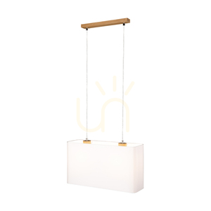 Cadre taklampa 2xE27 Max. 40 W oljad ek/genomskinlig PVC-sladd/vit lampskärm 56 cm small 3
