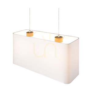 Cadre taklampa 2xE27 Max. 40 W oljad ek/genomskinlig PVC-sladd/vit lampskärm 56 cm small 5