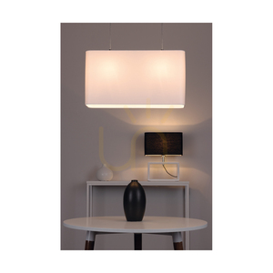 Cadre taklampa 2xE27 Max. 40 W oljad ek/genomskinlig PVC-sladd/vit lampskärm 56 cm small 7