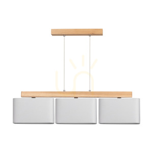 Cadre taklampa, 3xE27, Max. 25 W, oljad ek / genomskinlig PVC-sladd / grå lampskärm, 95 cm small 0