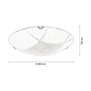 Carolina taklampa, inklusive 1 st LED 2700K 18 W, kromad metall/vit glasskärm, Ø40 cm small 5