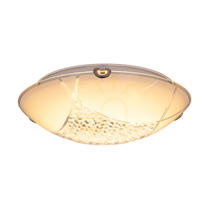 Carolina taklampa, inklusive 1 st LED-lampa 2700K 15 W, krommetall/vit glasskärm, Ø30 cm small 1