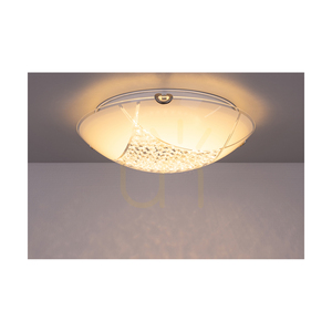 Carolina taklampa, inklusive 1 st LED-lampa 2700K 15 W, krommetall/vit glasskärm, Ø30 cm small 4