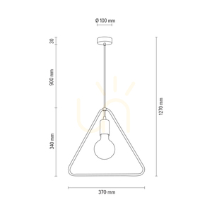 Carsten Wood taklampa, 1xE27, Max. 60 W, oljad ek/svart metall/svart PVC-sladd, Ø 37 cm small 4
