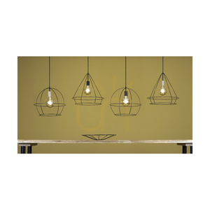 Casa Triango taklampa, 1xE27, Max. 60 W, svart metall/svart PVC-kabel, Ø 48 cm small 2