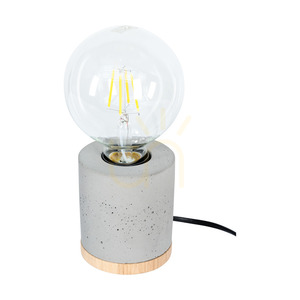 Cesar bordslampa, 1xE27, Max. 25 W, oljad ek/grå betong/svart flätad kabel, Ø 10 cm small 0