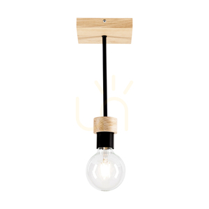 Chandelle taklampa, 1xE27, Max. 40 W, oljad ek/svart metall, 13,5 cm small 1