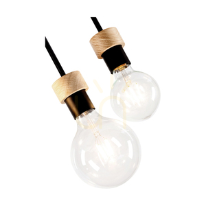 Chandelle taklampa, 3xE27, Max. 40 W, oljad ek/svart metall, 35 cm small 2