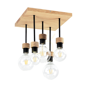 Chandelle taklampa, 5xE27, Max. 40 W, oljad ek/svart metall, 34 cm small 0