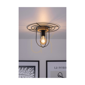 Chester taklampa, 1xE27, Max. 60 W, oljad ek/svart metall, Ø 35 cm small 3