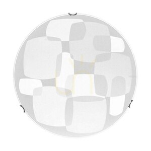 Taklampa Chicago, inkluderar 1 st LED-lampa 2700K 18 W, kromad metall/vit glasskärm, Ø40 cm small 0