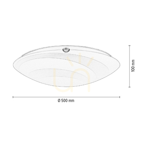 Cirkelformad taklampa, inkluderar 1 st LED 2700K 30W, krommetall/vit glasskärm, Ø50 cm small 4