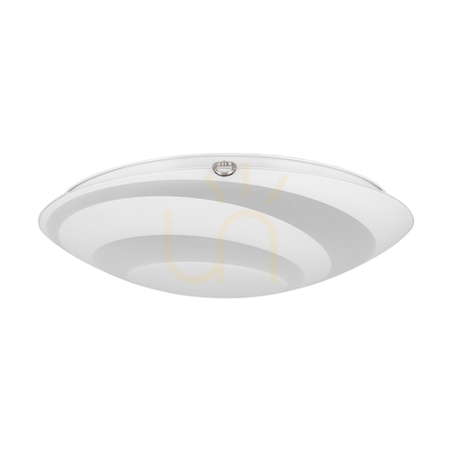 Kontrollera Cirkelformad taklampa, inkluderar 1 st LED 2700K 30W, krommetall/vit glasskärm, Ø50 cm