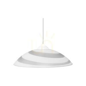 Circle taklampa, 1xE27, Max. 60 W, vit plast / vit PVC-sladd / vit glasskärm, Ø 40 cm small 1