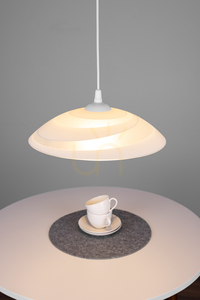 Circle taklampa, 1xE27, Max. 60 W, vit plast / vit PVC-sladd / vit glasskärm, Ø 40 cm small 2