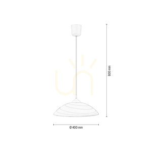 Circle taklampa, 1xE27, Max. 60 W, vit plast / vit PVC-sladd / vit glasskärm, Ø 40 cm small 3