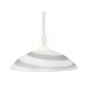 Circle taklampa, 1xE27, Max. 60 W, vit plast / vit PVC-sladd / vit glasskärm, Ø 40 cm small 5