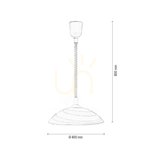 Circle taklampa, 1xE27, Max. 60 W, vit plast / vit PVC-sladd / vit glasskärm, Ø 40 cm small 7