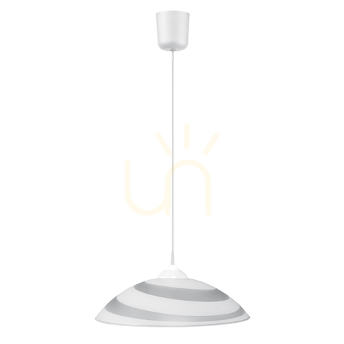 Kontrollera Circle taklampa, 1xE27, Max. 60 W, vit plast / vit PVC-sladd / vit glasskärm, Ø 40 cm