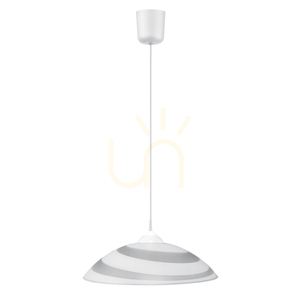 Circle taklampa, 1xE27, Max. 60 W, vit plast / vit PVC-sladd / vit glasskärm, Ø 40 cm small 0