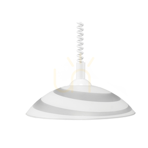 Circle taklampa, 1xE27, Max. 60 W, vit plast/vit glasskärm, Ø 35 cm small 1