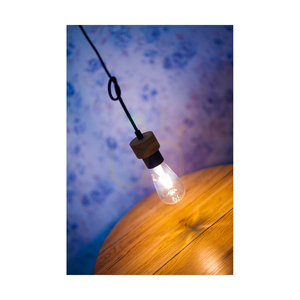 Clarte taklampa, 1xE27, Max. 60 W, oljad ek/svart metall/svart flätad kabel, Ø 10 cm small 3