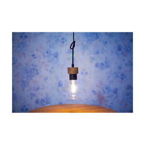 Clarte taklampa, 1xE27, Max. 60 W, oljad ek/svart metall/svart flätad kabel, Ø 10 cm small 4