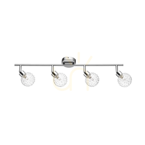Klar taklampa 4xG9, Max. 28 W, krommetall/transparent glasskärm, 69 cm small 0