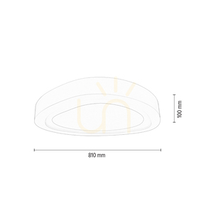 Taklampa ”Cloud”, inklusive 1 st LED 3000K 66W, vit metall, 80 cm small 2
