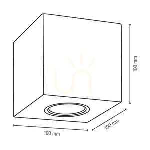 Spot Light Concretedream 2076137 takarmatur – vit betong, 10 cm, GU10 small 2