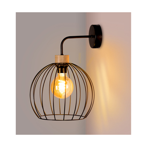 Coop vägglampa 1xE27 Max. 60 W, oljad ek/svart metall, 28 cm small 2