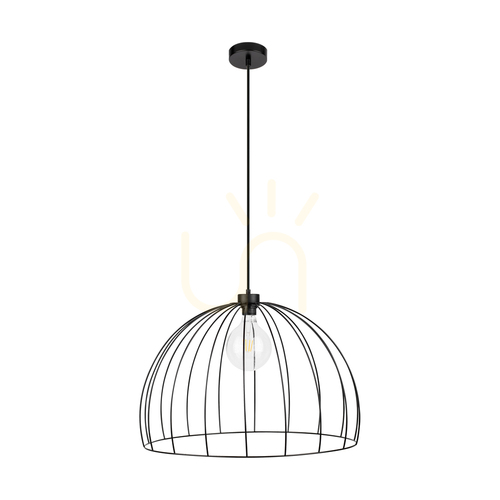 Kontrollera Coop taklampa 1xE27 Max. 60 W svart metall-/svart PVC-kabel, Ø 57 cm