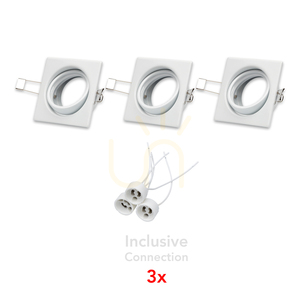 Cristaldream takspottsats, 3xGU10, Max. 50 W, vit metall, 8,3 cm small 0