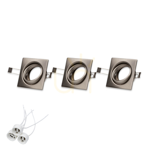 Cristaldream takspotlightsats, 3xGU10, Max. 50 W, satinmetall, 8,3 cm small 1