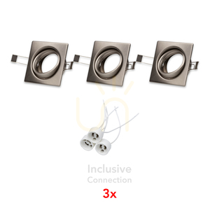 Cristaldream takspotlightsats, 3xGU10, Max. 50 W, satinmetall, 8,3 cm small 0