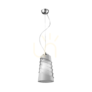 Crister taklampa, 1xE27, Max. 60 W, krommetall/klar glasskärm, Ø 18 cm small 0