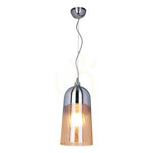Daga taklampa, 1xE27, Max. 60 W, krommetall/champagnefärgad glasskärm, Ø 18 cm small 1