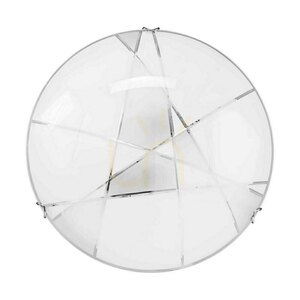 Taklampa Dakota, inkluderar 1 st LED-lampa 2700K 18 W, krommetall/vit glasskärm, Ø40 cm small 3