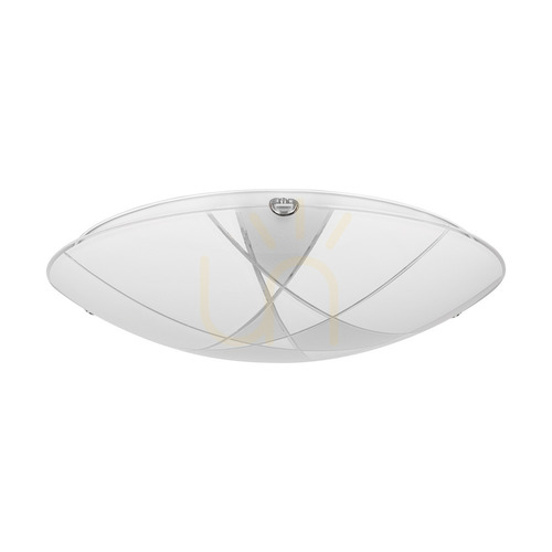 Kontrollera Taklampa Dakota, inkluderar 1 st LED-lampa 2700K 18 W, krommetall/vit glasskärm, Ø40 cm
