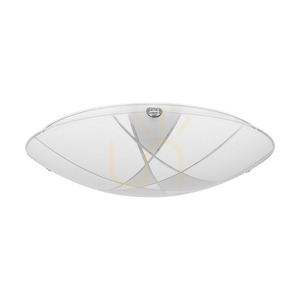 Taklampa Dakota, inkluderar 1 st LED-lampa 2700K 18 W, krommetall/vit glasskärm, Ø40 cm small 0